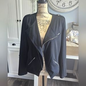 Black Mossimo Moto Jacket Sz L